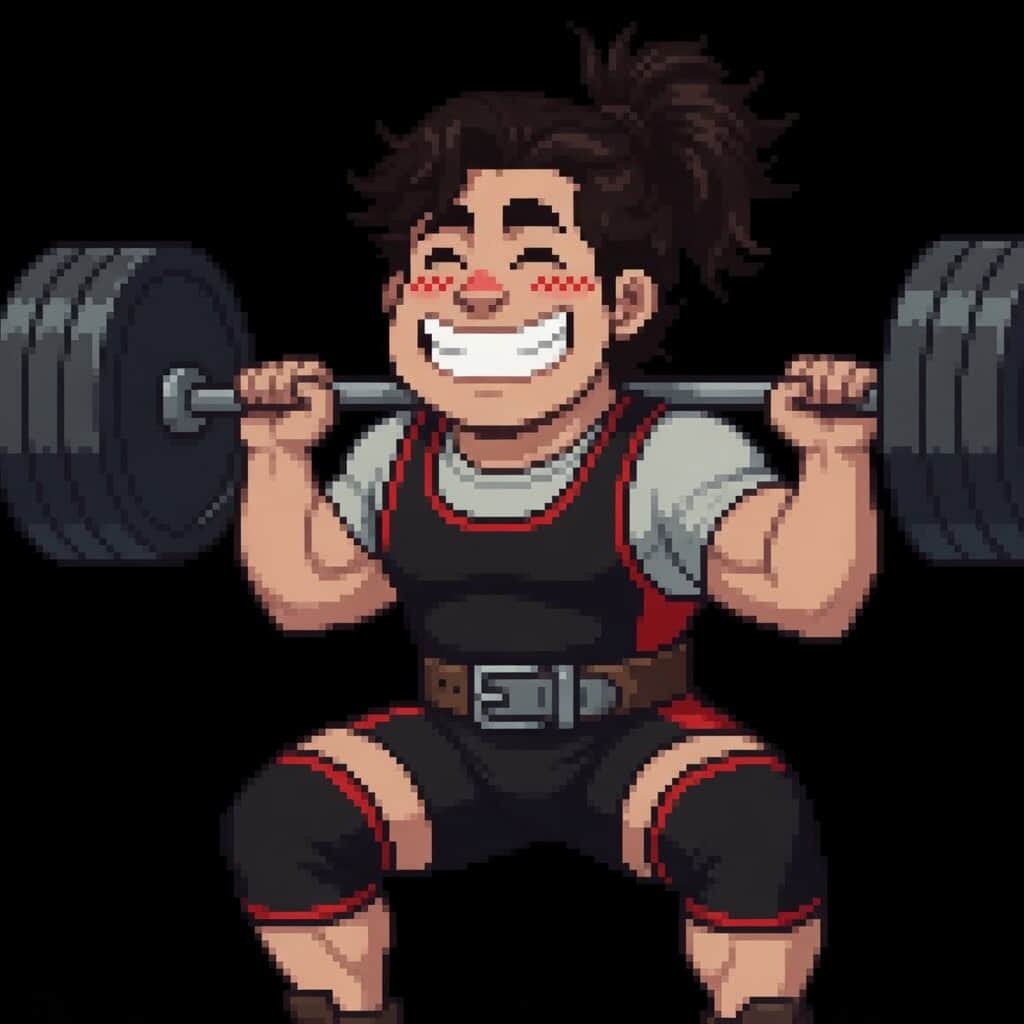 Teodoro Morcone strength training in his free time